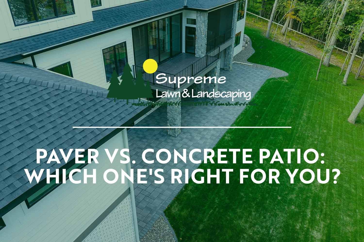 paver vs concrete patio | supreme lawn and landscaping